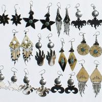 Horn carved earrings