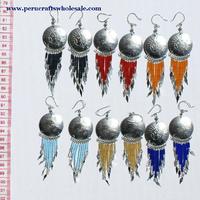 Round alpaca earrings