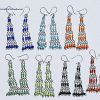 Color pearl earrings