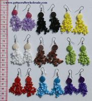 Color pearl earrings