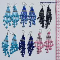 Color pearl earrings