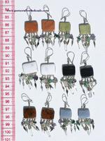 Square piedra earrings