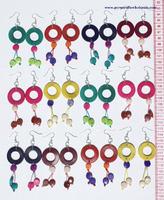 Color tagua earrings