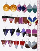 Wooden color earrings