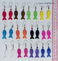 Color fish style earrings