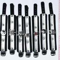 Black leather bracelets
