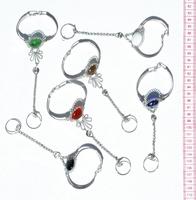Murano glass bracelets with rings