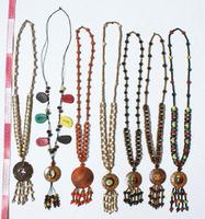 Colorful seed necklaces