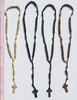Round seed cross necklaces