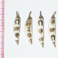 White luck pendants