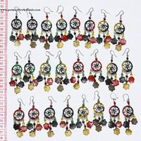 Color round earrings
