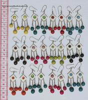 Boucles d'oreilles de graines et corne