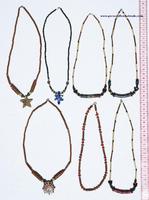 Bamboo and ceramics necklaces