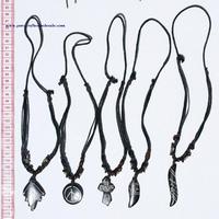 Black wooden necklaces