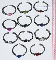 Bangle cuff agate bracelets