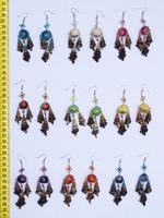 Pendientes de conchas del mar