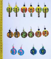 Earrings ethnic paintings