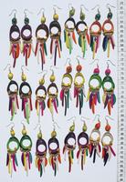 Color tagua earrings
