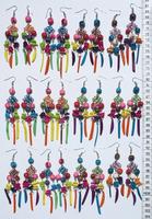Color tagua earrings