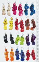 Shell and tagua earrings
