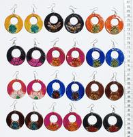 Boucles d'oreilles fleurs de couleurs