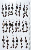 Brown seed earrings