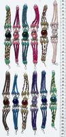 Color leather glass bracelets