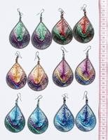 Handmade earrings with thread