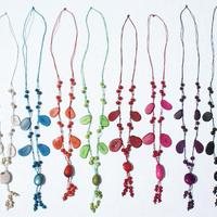 Color tagua necklaces