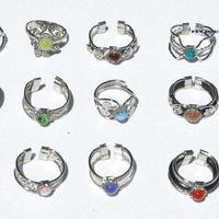 Rings with natural stones